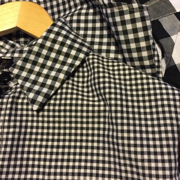 Mixed Gingham Button Up Dress Shirt - Picture 3 of 8